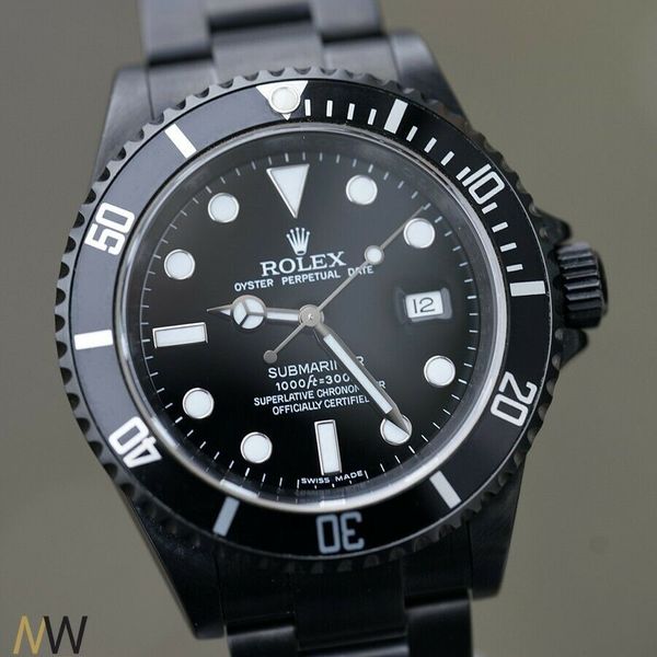 Rolex Submariner PVD DLC Black 16610LV Rehaut Orig. Box + Zertifikat ...