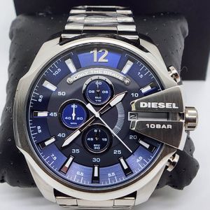 Steel Diesel Chronograph WatchCharts DZ4417 Men\'s Mega | Stainless Chief Watch