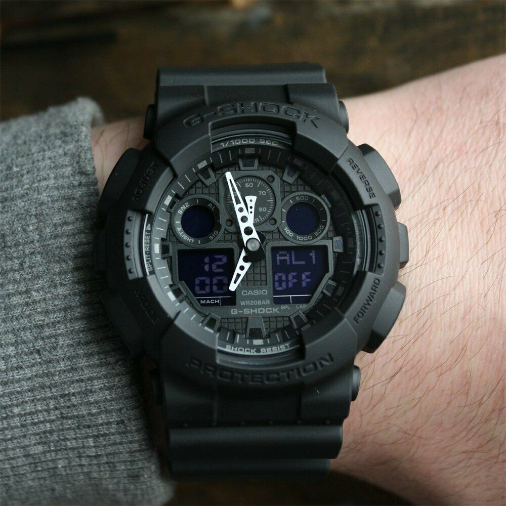 Casio G Shock Ga 100 1a1er Men S Sports Style Watch Matte Black Watchcharts