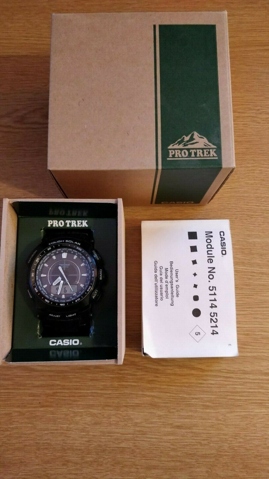 Casio Pro Trek 5214 PRW-5100 Men's Watch. Compass, Altimeter