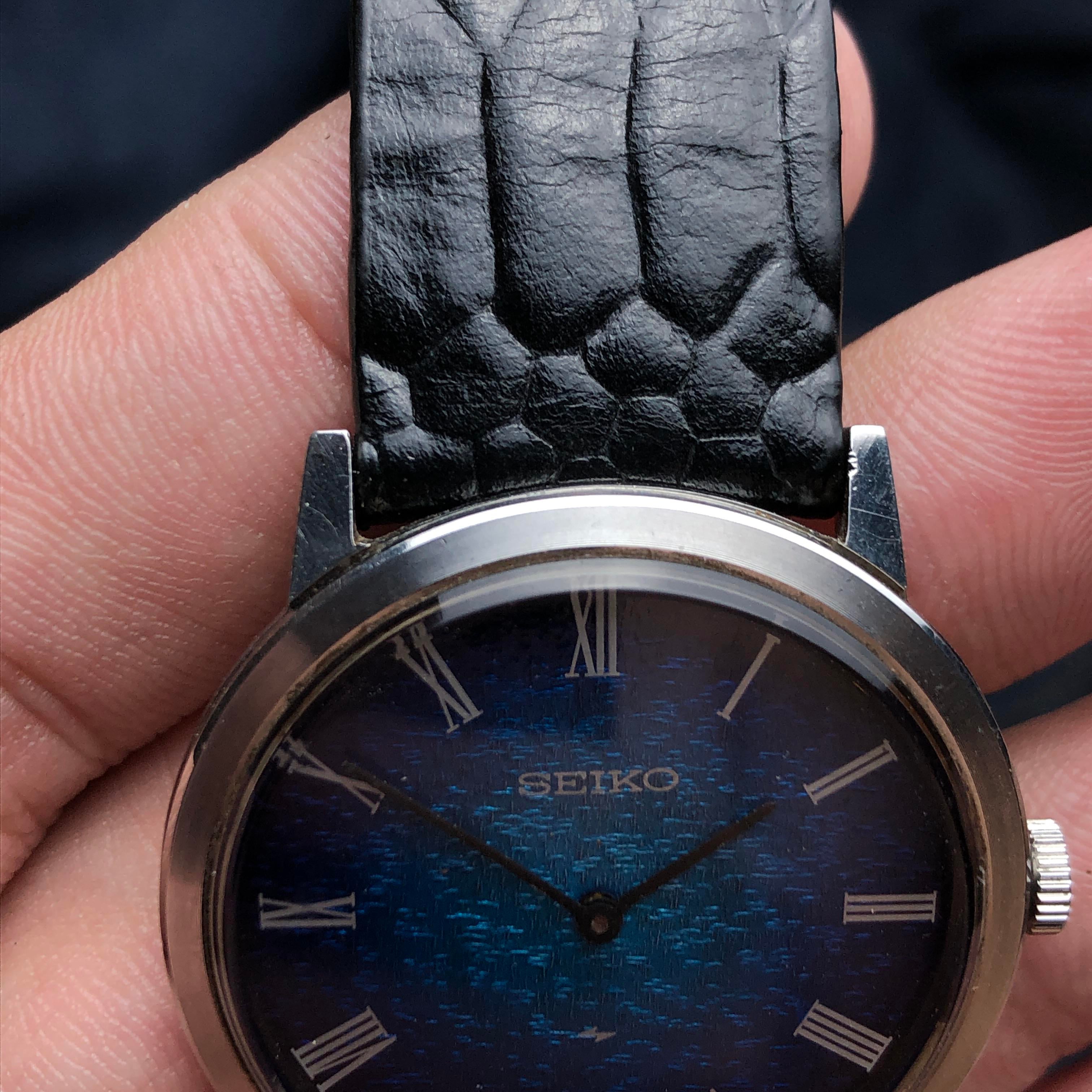 WTS] Seiko Chariot 2220-0180 Blue Textured Dial Handwind Movement