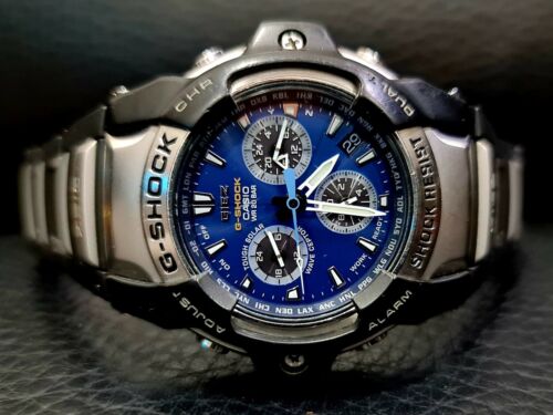 CASIO G SHOCK Giez GS 1000J-2A Blue with Two tones bracelet