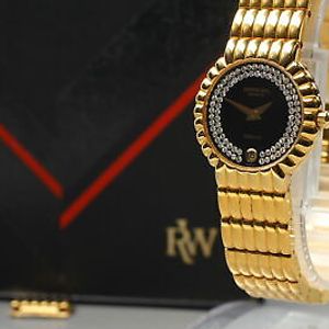 New Battery [MINT] RAYMOND WEIL nabucco 4705 Quartz 18K Gold
