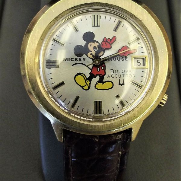 Rare Bulova Accutron Walt Disney Productions Mickey Mouse Hummer ...