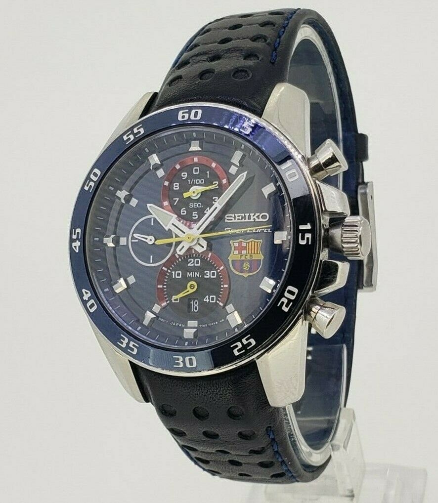 Seiko Sportura FC Barcelona 7T82 0AS0 SPC089P1 42mm Men s Watch WatchCharts
