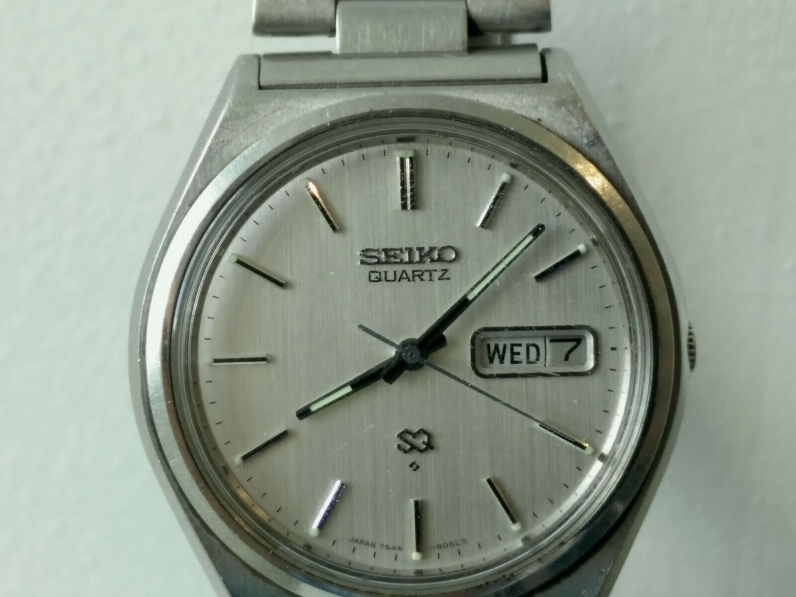 Vintage Seiko SQ 7546 8040 Quartz Mens Watch 1980'