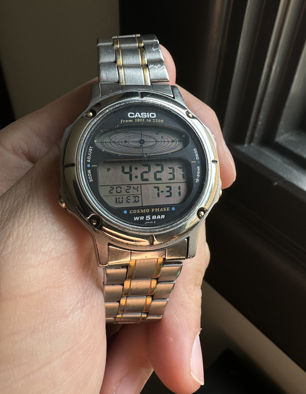 WTS] Rare Vintage Casio Cosmo phase CGW-90 Stainless steel