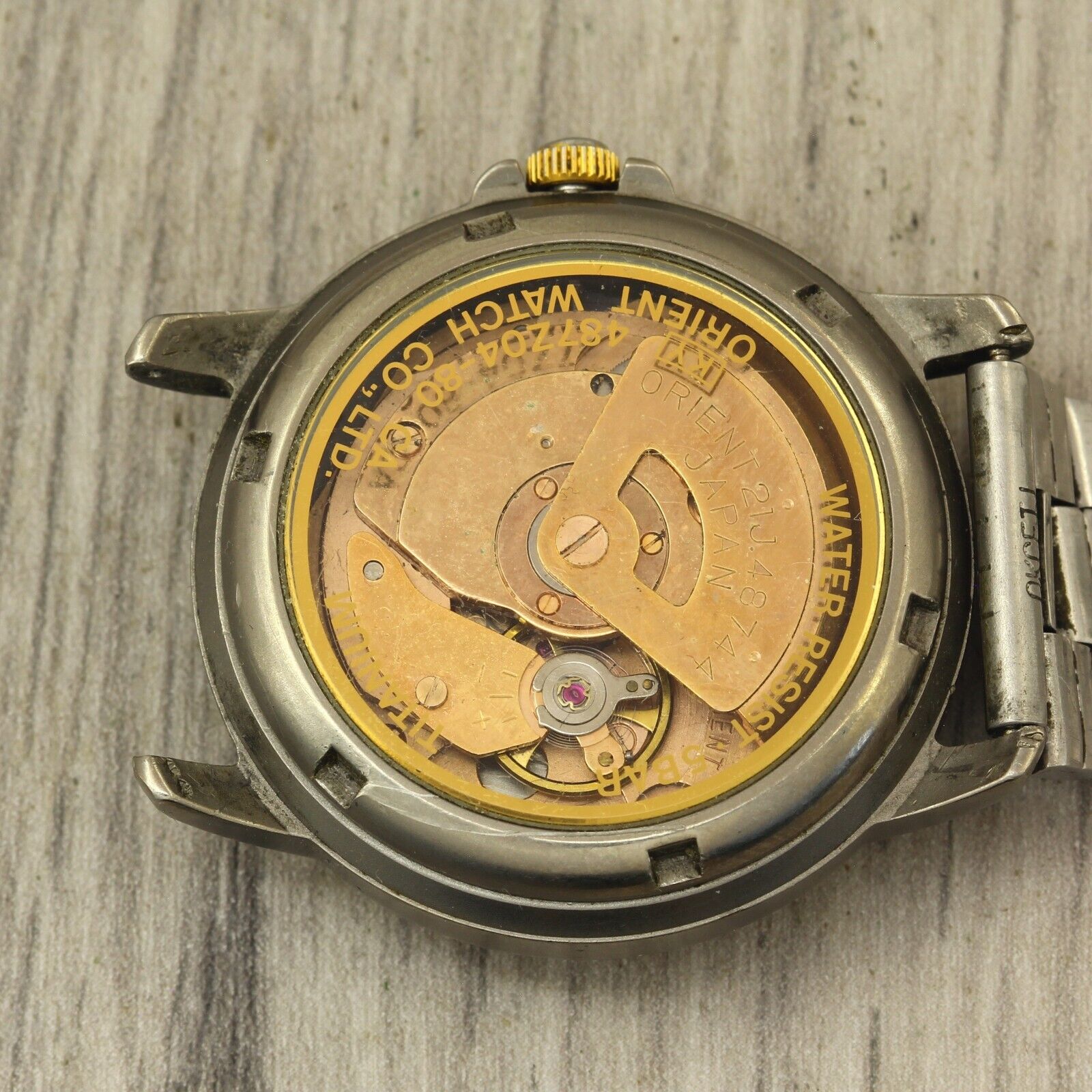 Orient titanium KY 487Z04-80 CA automatic men's Japan watch Cal