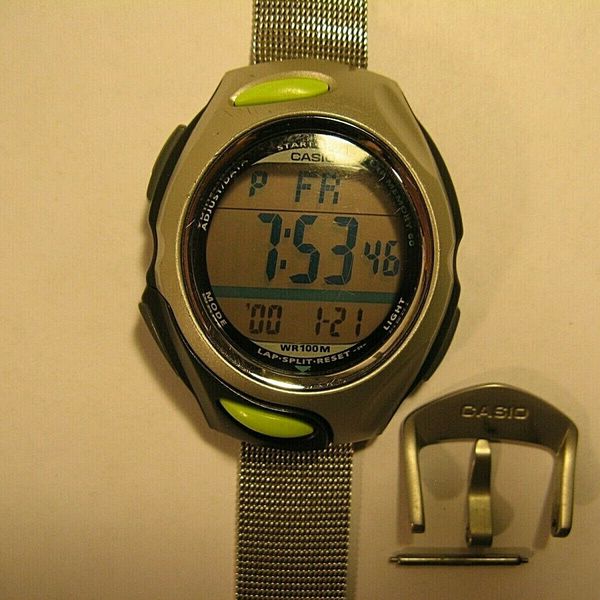 Casio Phys Str 101 Chronograph Watch Good Cond New Batt Works Good Many Features Watchcharts