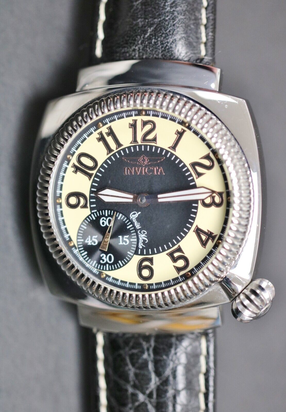 Rare Invicta # 3033 The Windsor Skeleton Back Mechanical Wind Up