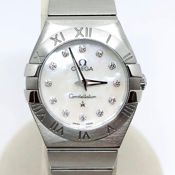 [Used] Omega OMEGA Constellation Blush Shell Diamond Dial SS Quartz ...
