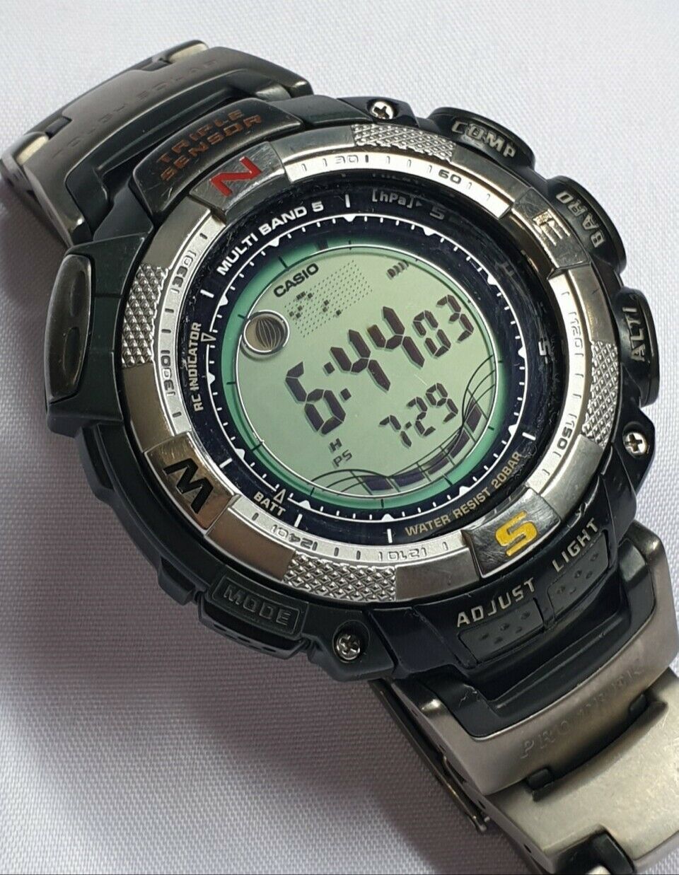 Casio Pro Trek Japan Titanium 3132 PRW-1500J WR 200M Compass