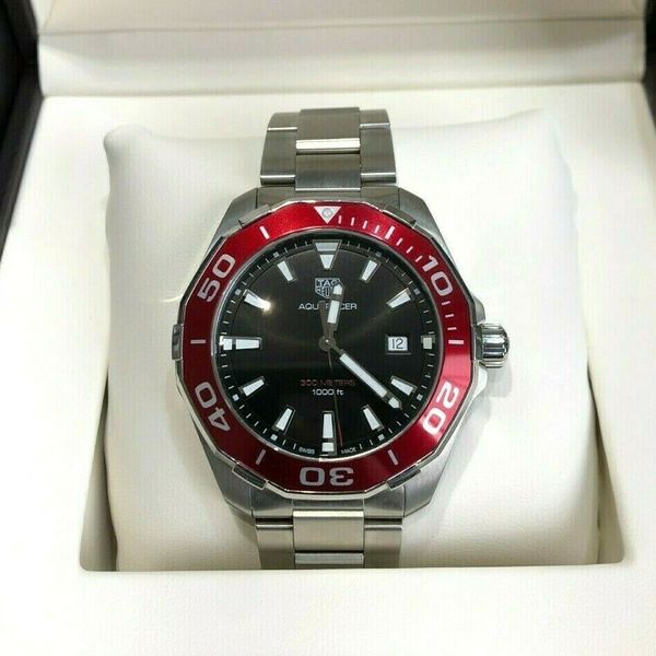 Tag Heuer 43mm Red Bezel AquaRacer | WatchCharts