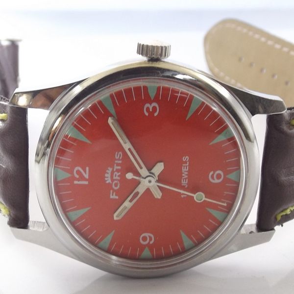 FSVintage Fortis 17 Jewel Manual Wind Fully Restored New Strap Keeping