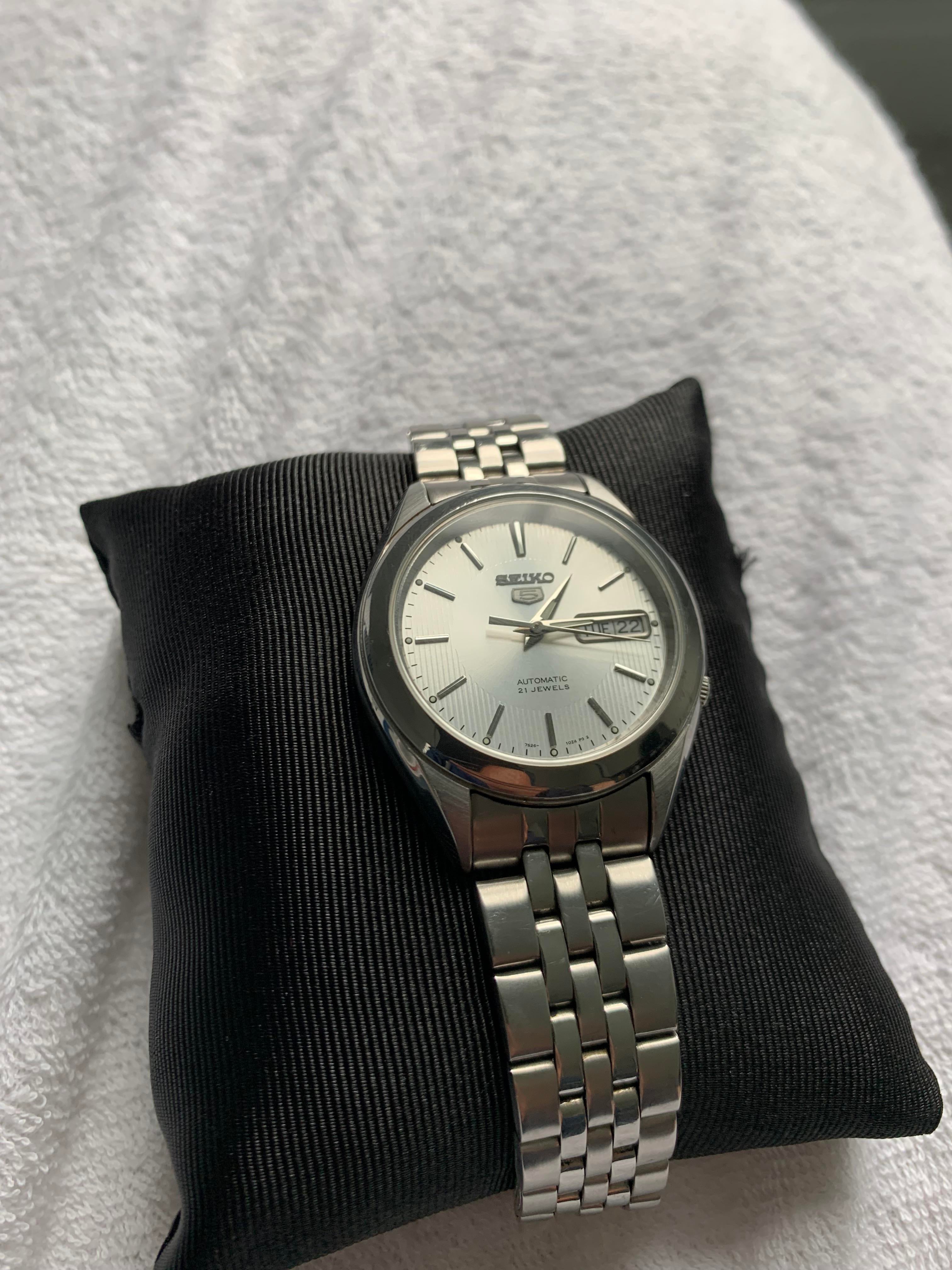 WTS Seiko SNKL 15 used with original box papers bracelet 60