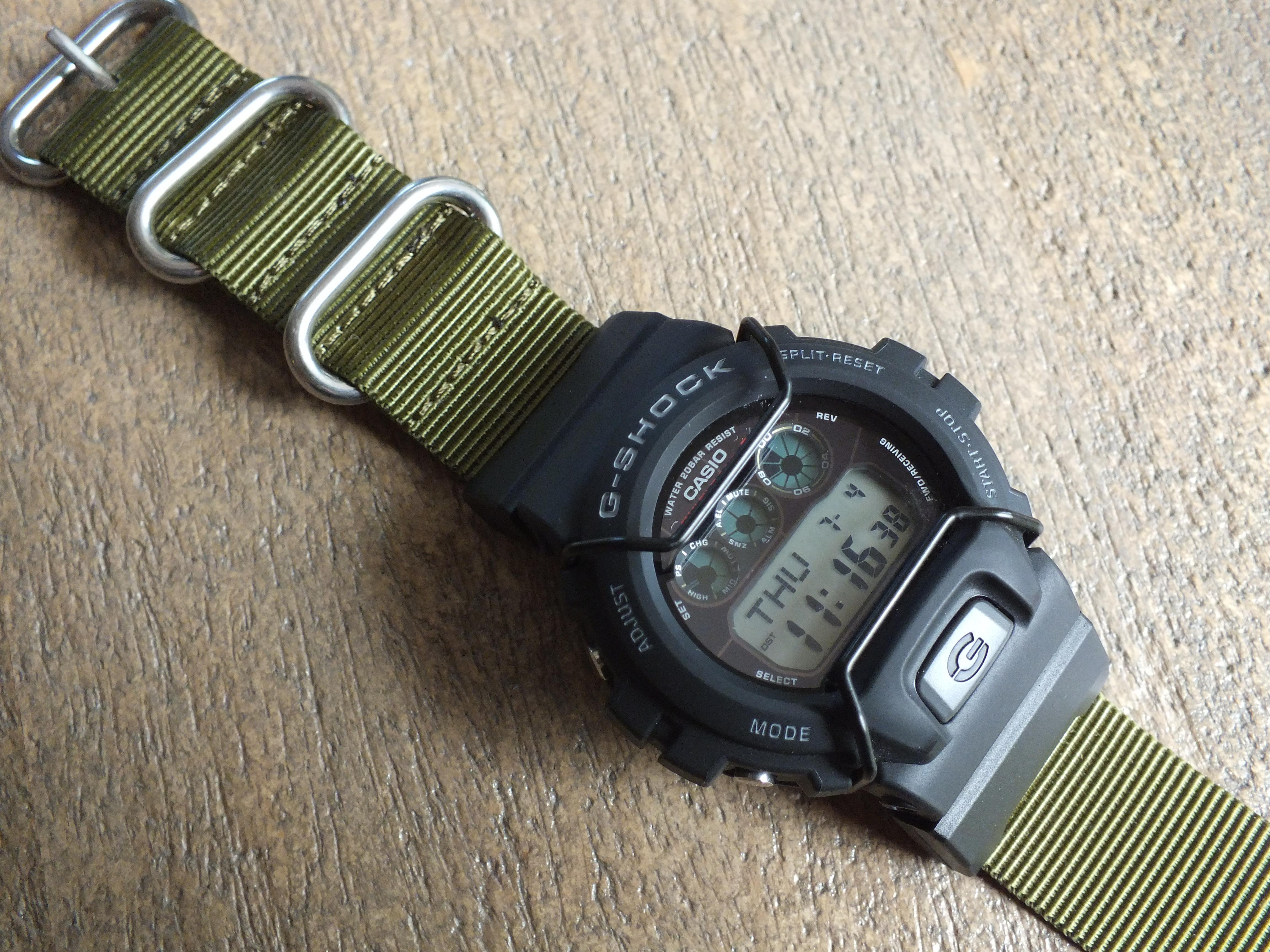 Casio G-Shock GW6900-1 with Strap Adapters and Bullbars