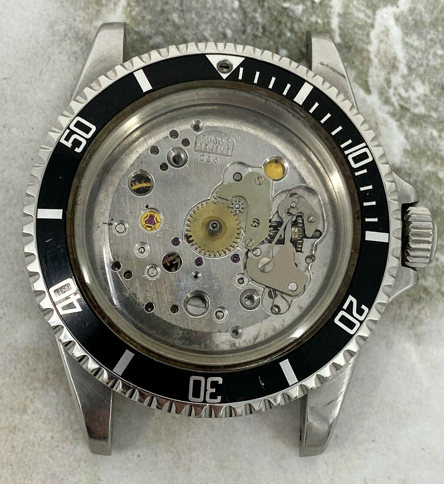 Vintage Tudor (by Rolex) Submariner Wristwatch Case and movement