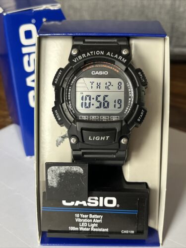 Casio Men s BLACK Super Illuminator Vibration Watch W736H 1AVOS MSRP 55 WatchCharts Marketplace