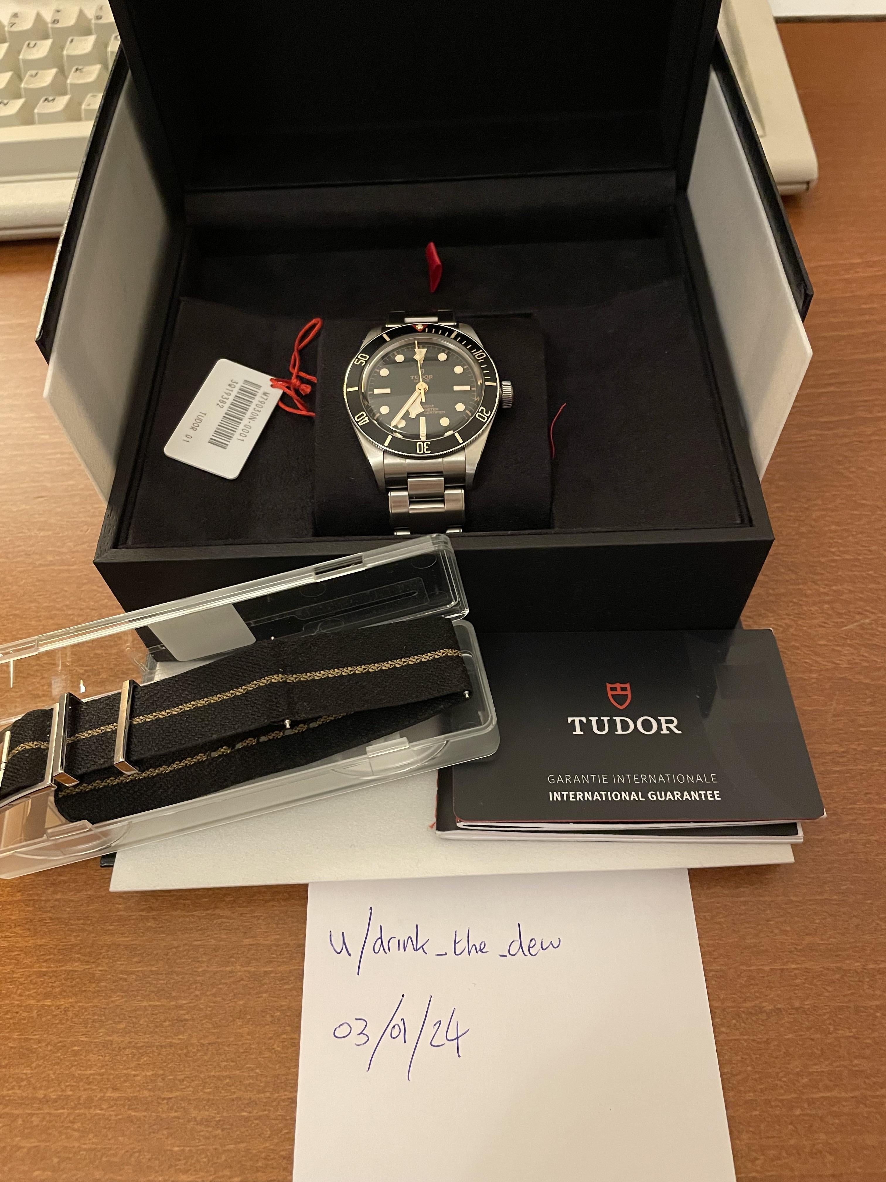 Tudor black discount bay 58 box