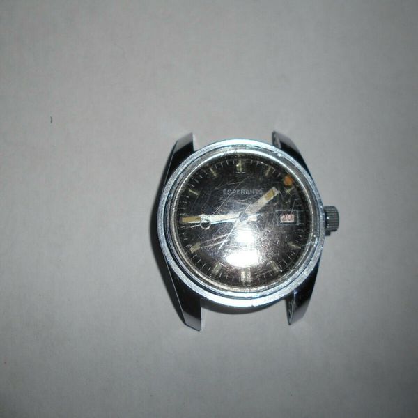 Montre Vintage Esperanto 17 Rubis Mécanique Manuelle - Montre Bracelet Homme Occasion
