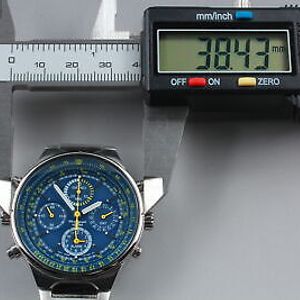 Exc+5 ] SEIKO Chronograph Criteria Light Blue Dial 38mm Watch 7T34
