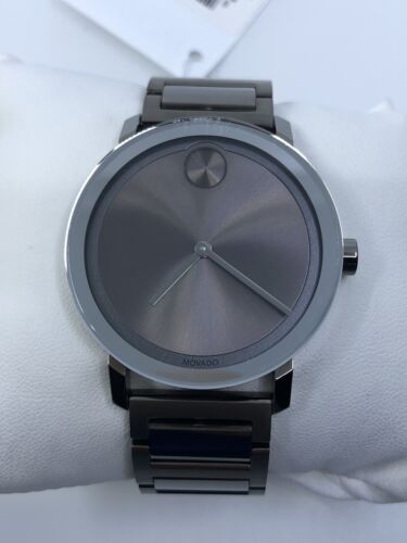 Movado Bold Gunmetal Gray IP Stainless Steel Band Men s Quartz