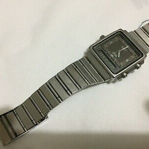 RARE SEIKO 1983 H557-525A SILVER WAVE DIGITAL-ANALOG ALARM