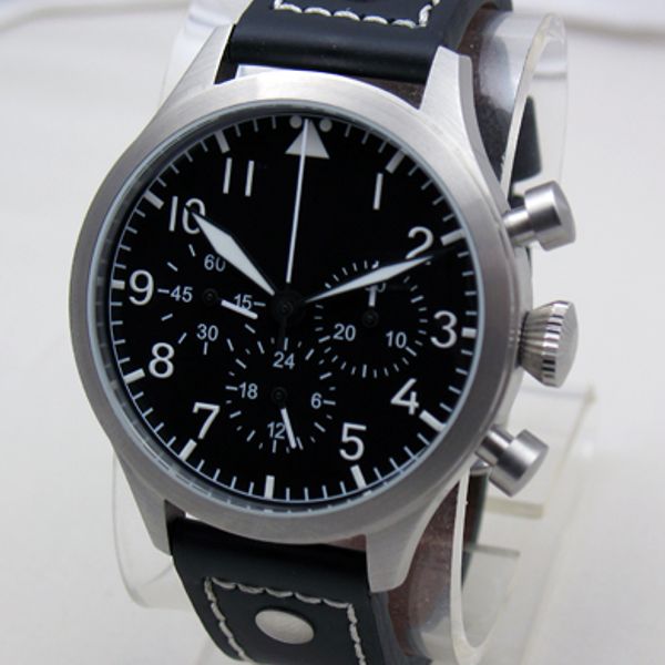 FSTICINO 44mm Vintage Hand wind Pilot Chronograph WatchCharts