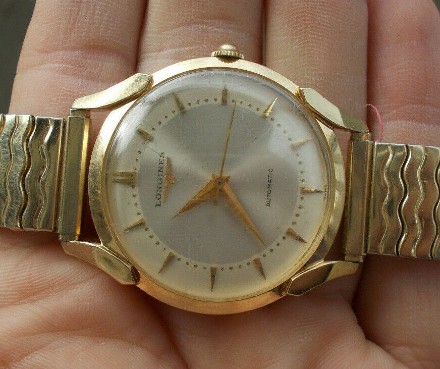 RARE Vintage Men s Longines Automatic Watch Wristwatch 14K Gold