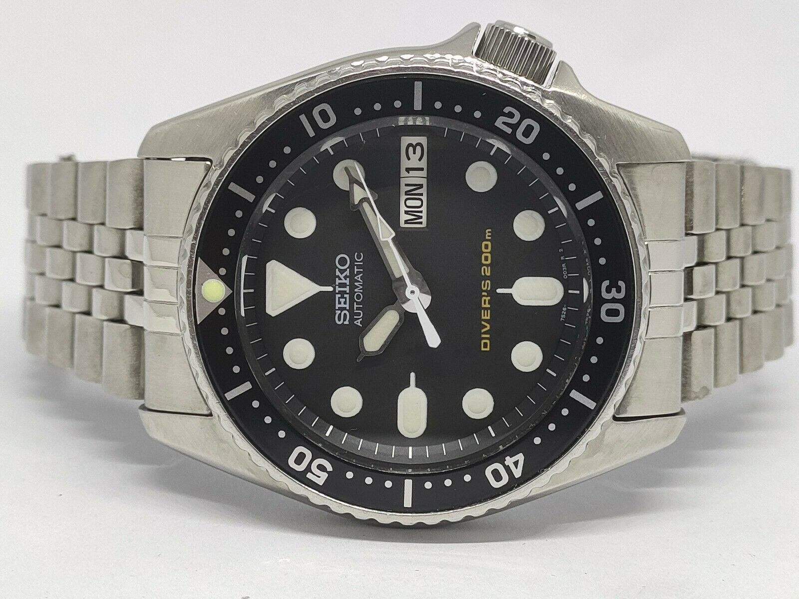 Montre Plongeur Seiko SKX013 (7S26-0030) Jaune - Automatique 200m - Acier Inoxydable - Occasion Rare