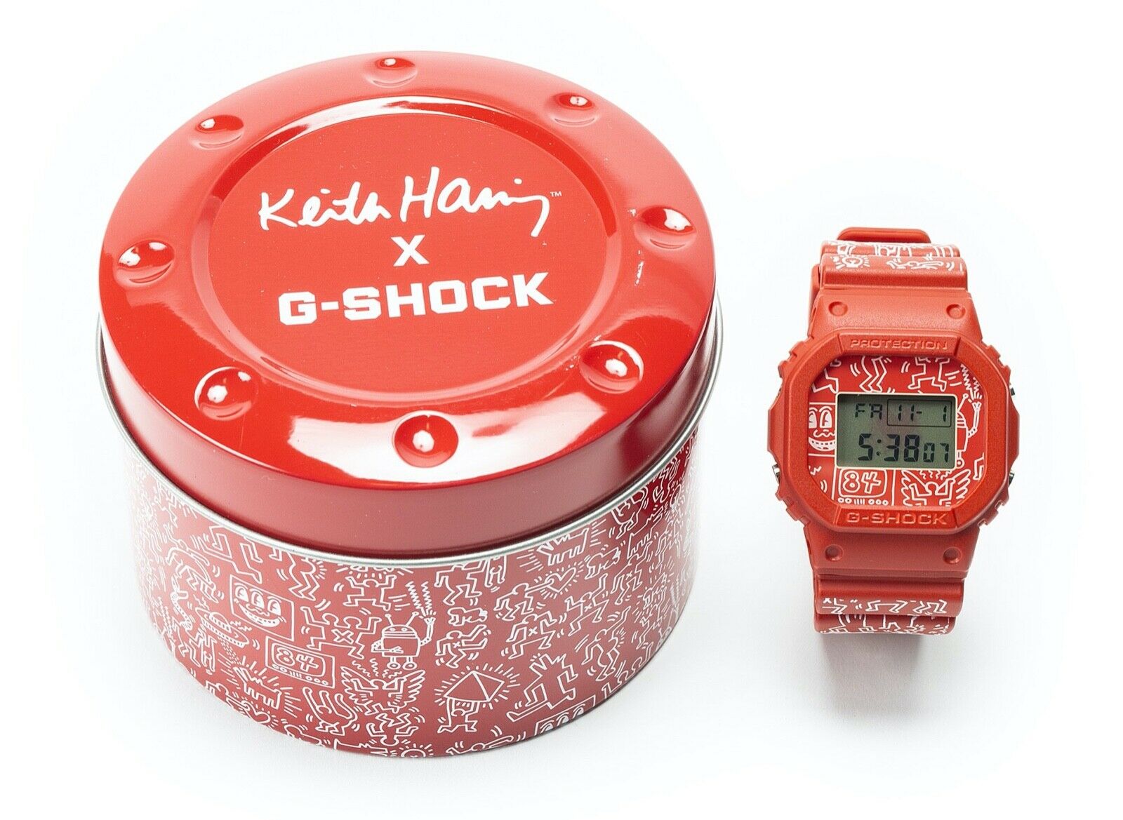 Casio G Shock x Keith Haring DW 5600KEITH19 4 Red Limited Edition Collaboration WatchCharts Marketplace