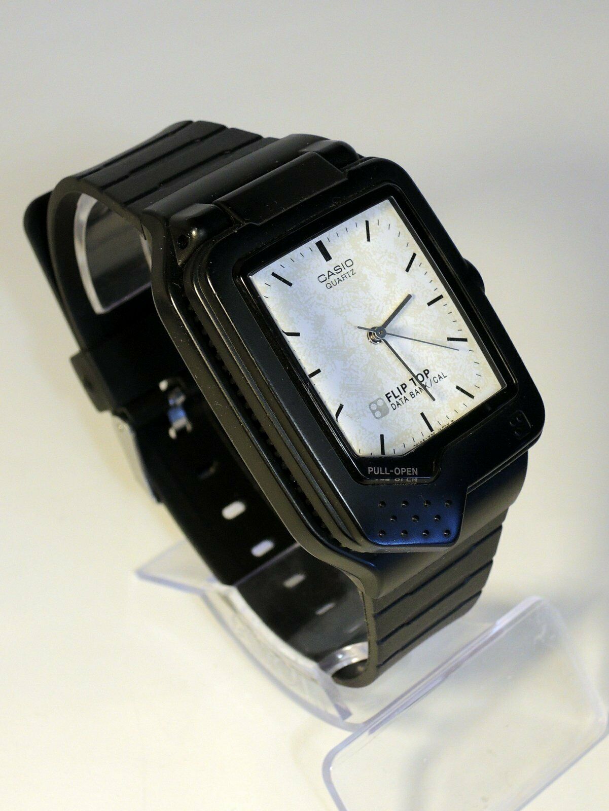 Casio FTP-30 (761) Flip-Top Analog + Data-Bank Rechner Uhr