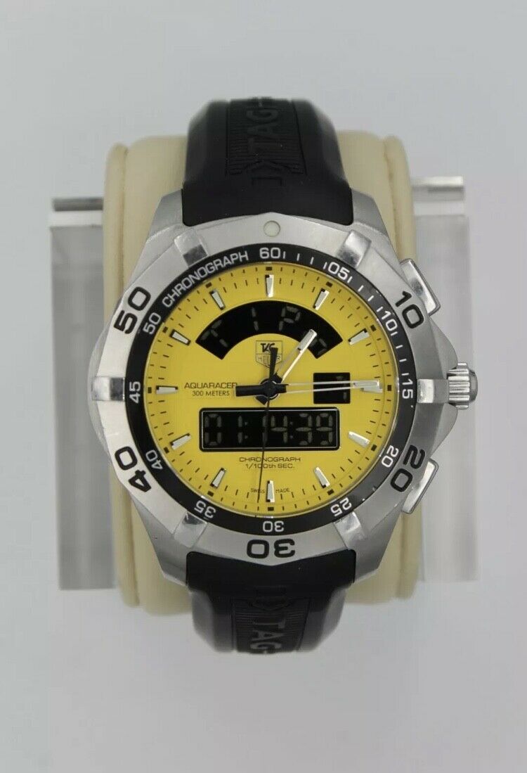 Tag heuer 2025 aquaracer yellow face