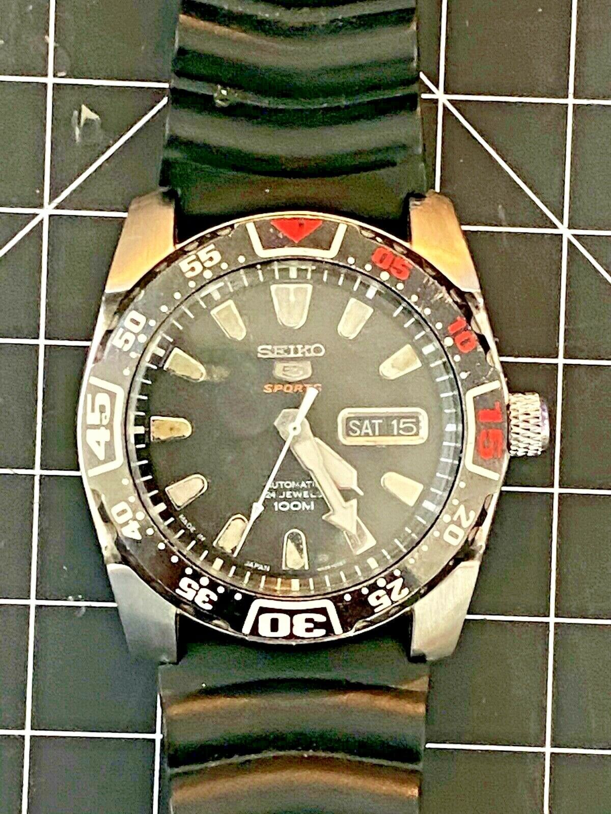 seiko 5 sports automatic 24 jewels 100m 4r36a