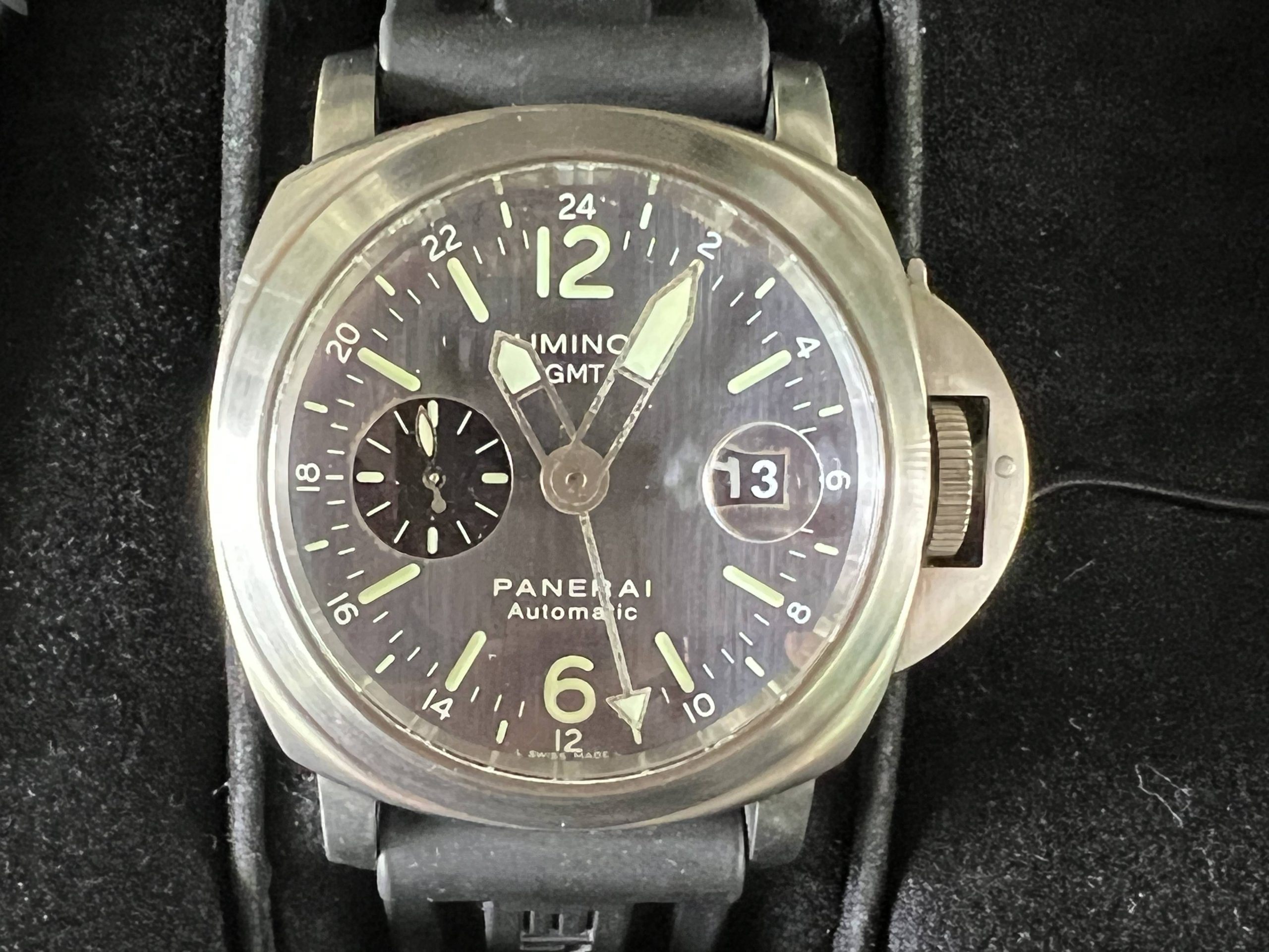 FS Rare Panerai Luminor GMT Automatic 44mm Titanium Grey Dial PAM