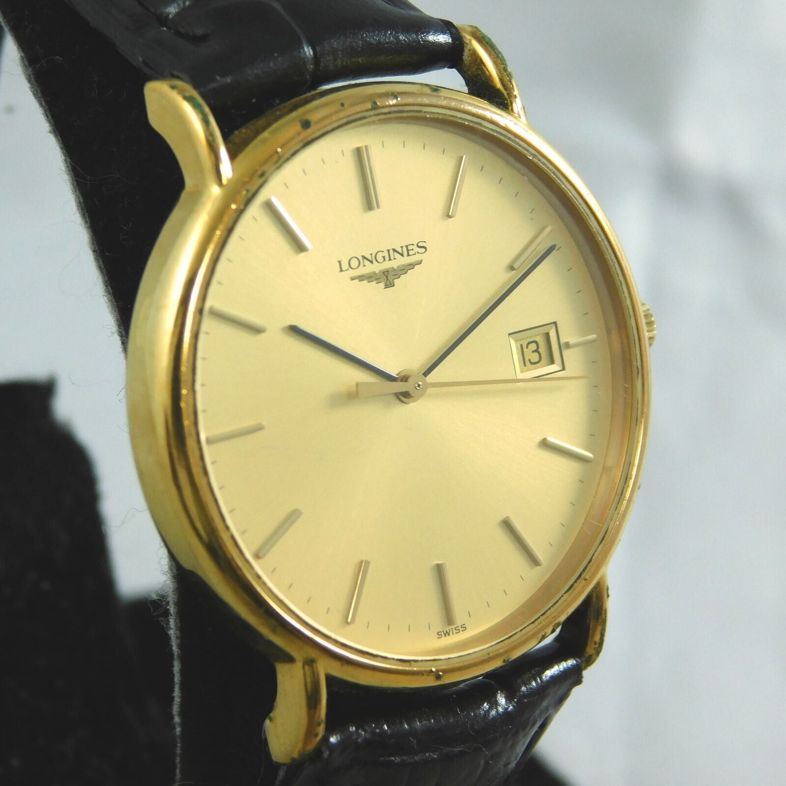 LONGINES L7.984.2 L.263.2 MEN S DATE GOLD PLATED VINTAGE WATCH