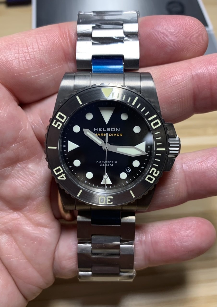 Helson shark diver online 38mm titanium