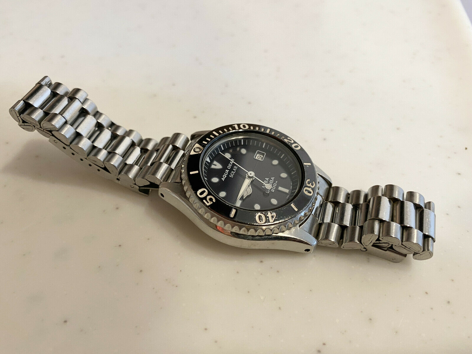 RARE VINTAGE SEIKO ALBA SOLAR AQUA GEAR SCUBA 200m V145