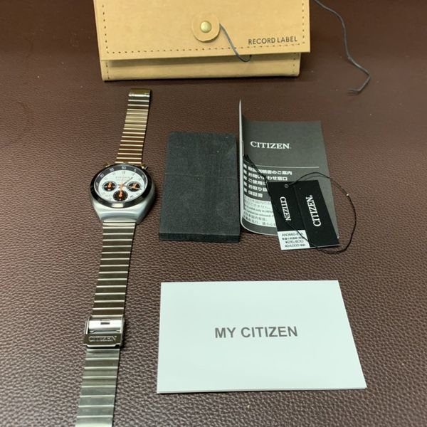 FS: Citizen JDM Record Label 38mm Bullhead Chronograph Black & White ...