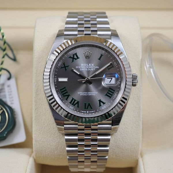 FS: BNIB Rolex DJ41 126334 Wimbledon (Slate/Green Roman) - Complete Set ...