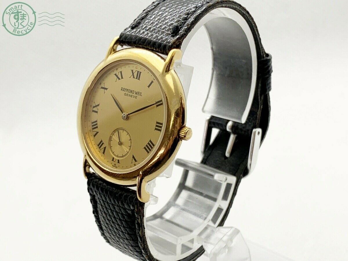 キングダム Raymond Weil 9808 Geneve 18K Gold Plated Sumoseko Mens Quartz