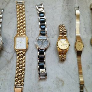 Lot Of 6 Great Ladies Women S Watches Seiko Relic Halston 2 More Watchcharts