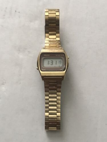 Vintage Seiko Digital F039 5009 Gold Plated Watch Free Shipping
