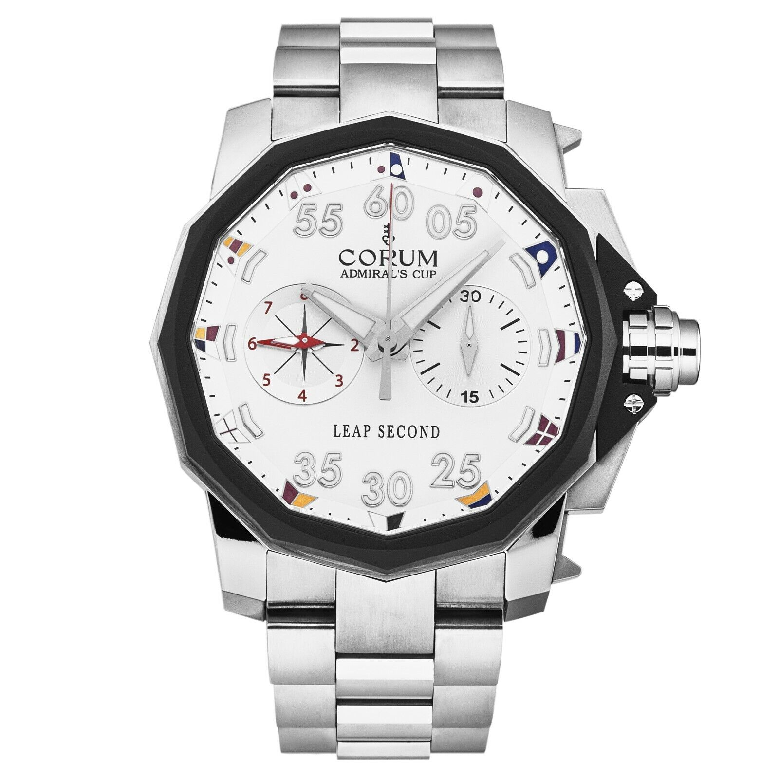 Corum Men s Admiral Cup White Dial Leap Second Chronograph