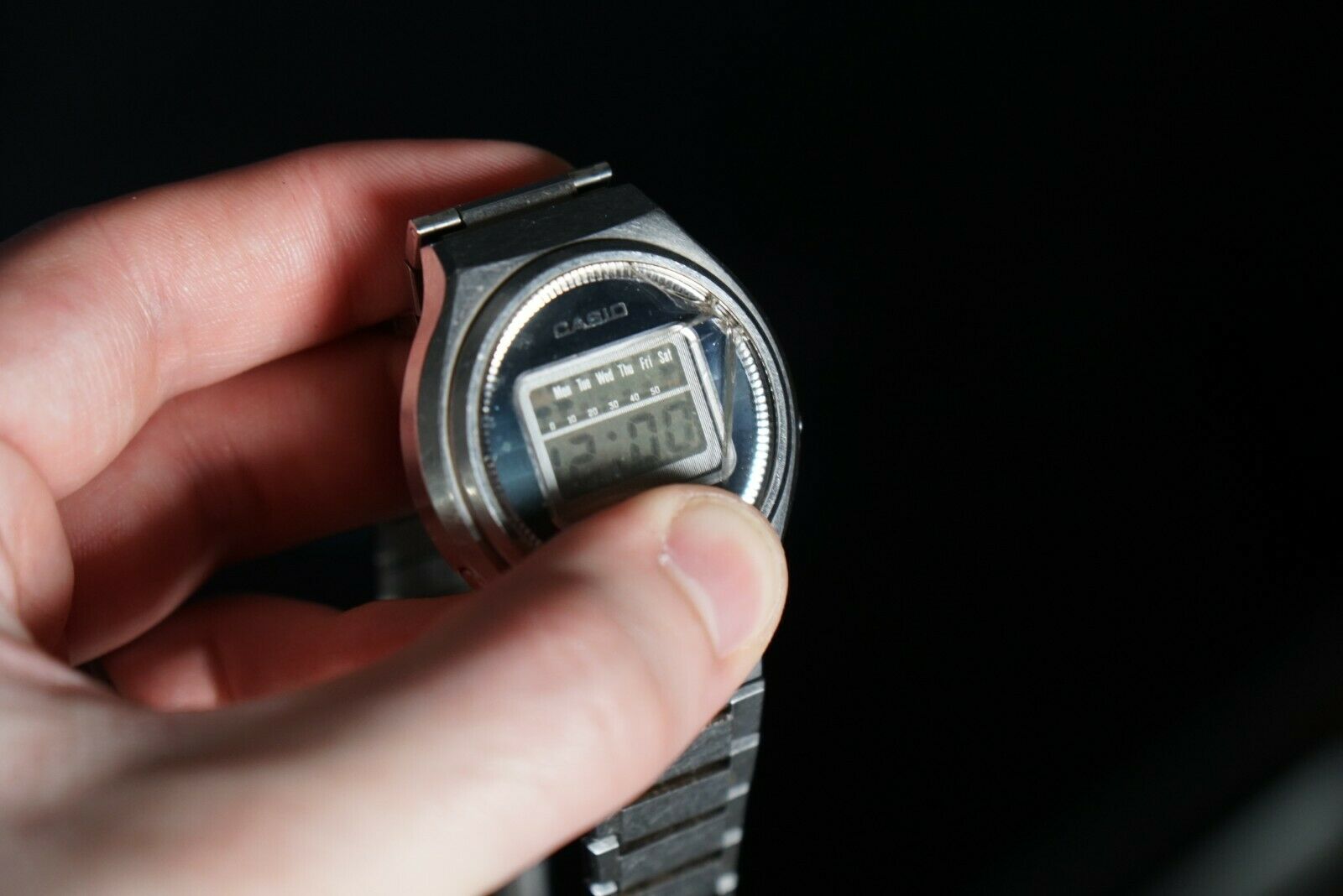 1975 Casio Casiotron 02-506 02-501 QW02 Vintage LCD Wrist