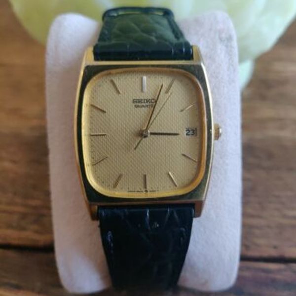 Seiko Quartz Gold plate St Steel Back 6532-5250 RO Japan New Batt