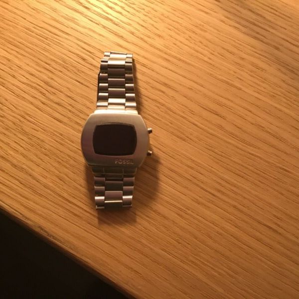 Fossil 2002 JR 7770 Digital Vintage Silver Watch Model JR7770