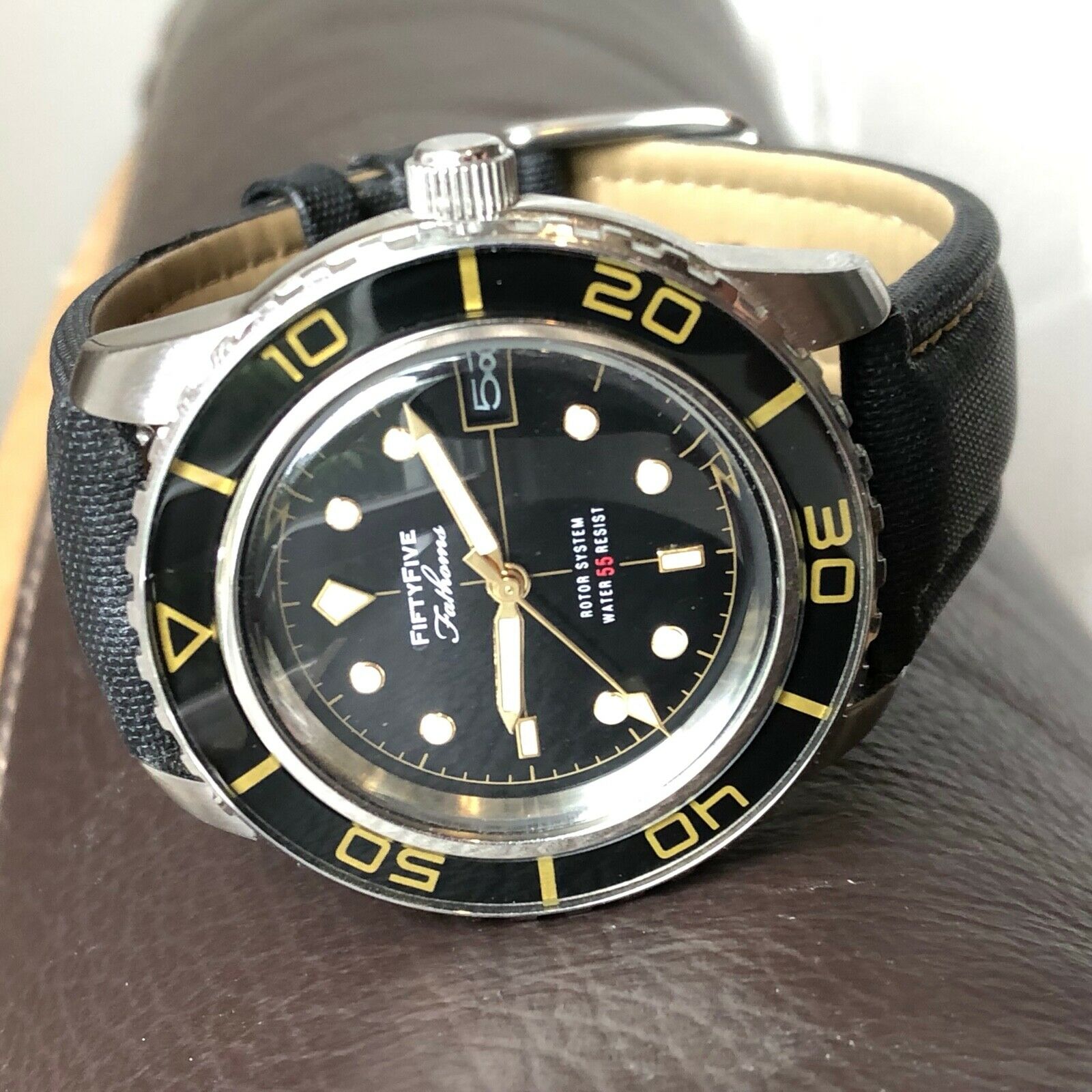 Seiko SNZH57 FFF Fifty Five Fathoms Mod with Box, Bracelet