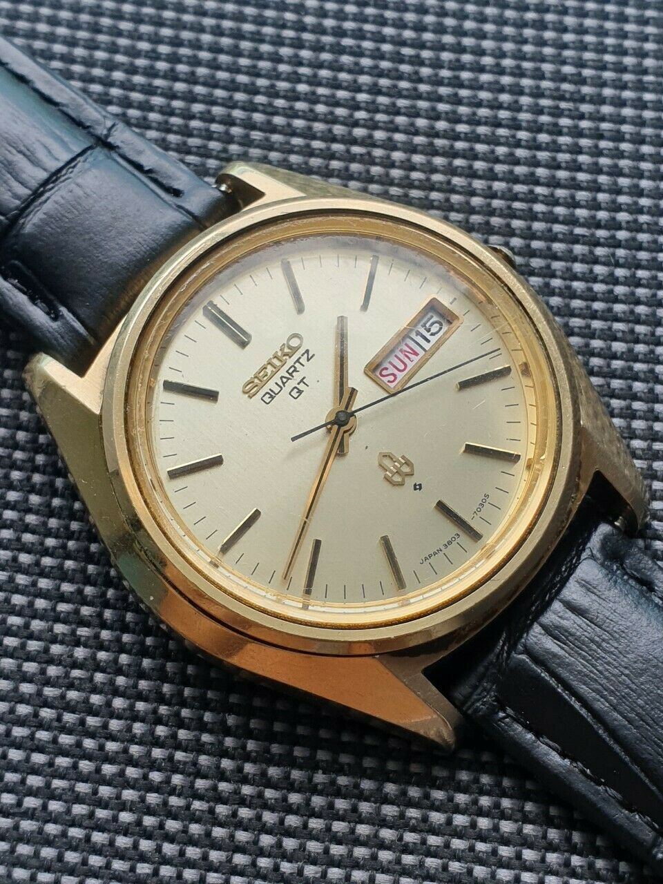 Seiko Quartz QT 3803-7031 Gold Plated JDM Kanji Mens Japan Watch |  WatchCharts Marketplace