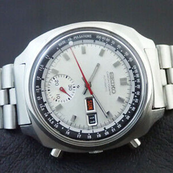 Vintage SEIKO 6139-6020 Automatic Chronograph Mens Watch PULSATION silver |  WatchCharts